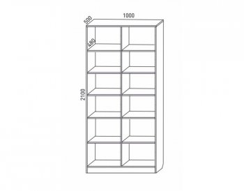 Шкаф распашной 1000 мм М6-2.4 Б+Б 100 (М6) в Качканаре - kachkanar.mebel-e96.ru