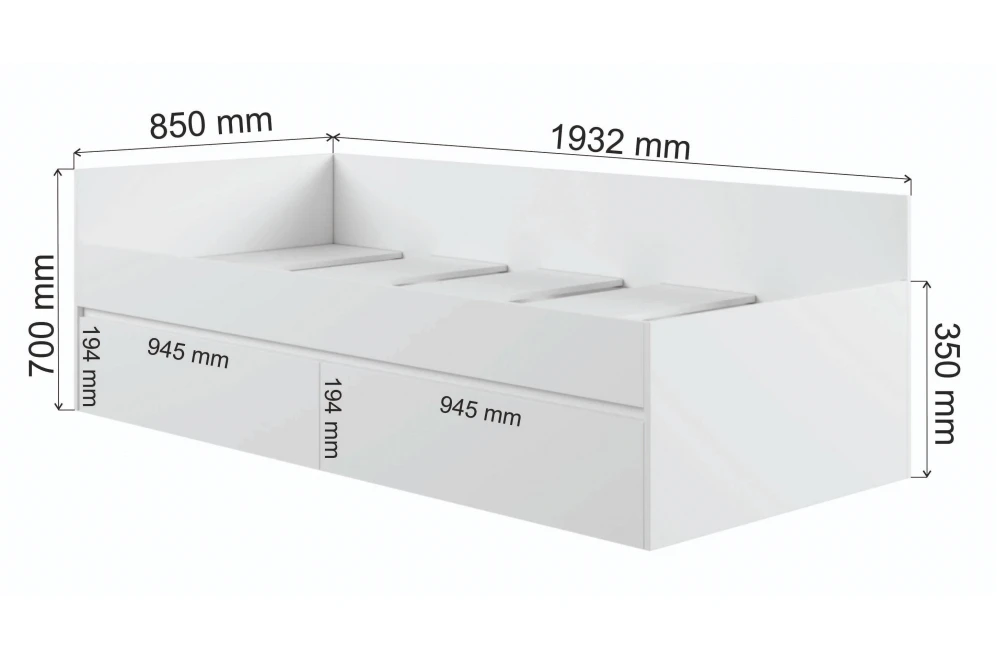 Кровать-софа Мадера белый (Альбина) в Качканаре - kachkanar.mebel-e96.ru