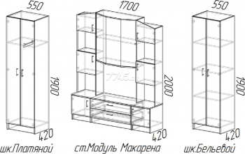 Стенка Макарена (ЭРА) в Качканаре - kachkanar.mebel-e96.ru