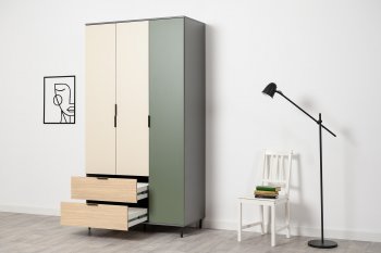 Шкаф 1200 мм Марвэл 16.317.03 зеленый (Моби) в Качканаре - kachkanar.mebel-e96.ru