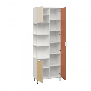 Шкаф комбинированный Марвэл 13.22 бел (Моби) в Качканаре - kachkanar.mebel-e96.ru