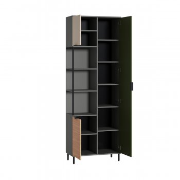 Шкаф комбинированный Марвэл 13.22 сер (Моби) в Качканаре - kachkanar.mebel-e96.ru