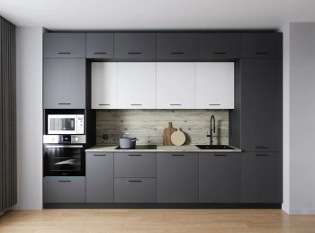 Кухонный гарнитур Меренга 3400 мм МДФ (Санвут) в Качканаре - kachkanar.mebel-e96.ru