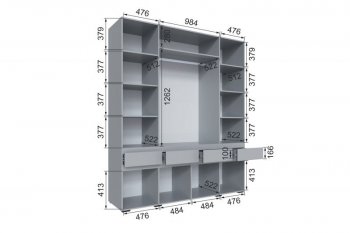 Шкаф 2000 мм Мерида серый камень/графит (Микон) в Качканаре - kachkanar.mebel-e96.ru