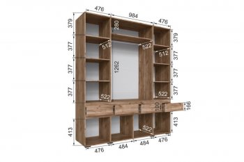 Шкаф 2000 мм Мерида крафт табачный/белый (Микон) в Качканаре - kachkanar.mebel-e96.ru