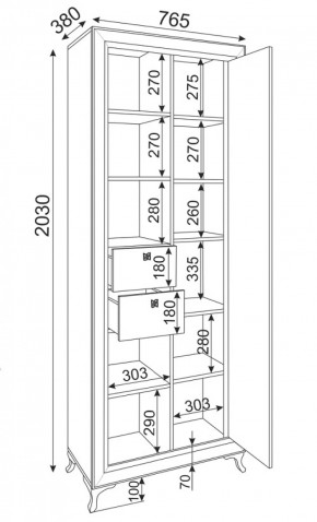 Библиотека Саванна М21 (Риннер) в Качканаре - kachkanar.mebel-e96.ru