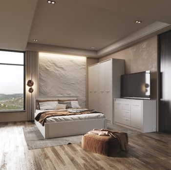 Спальный гарнитур Монако Кашемир (модульный) (БТС) в Качканаре - kachkanar.mebel-e96.ru