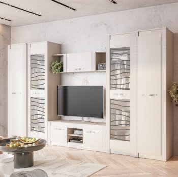 Стенка Монако Кашемир комп.4 (модульная) (БТС) в Качканаре - kachkanar.mebel-e96.ru