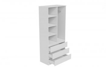 Шкаф 900 мм Мори 900.2 белый высота 2100 мм (ДСВ) в Качканаре - kachkanar.mebel-e96.ru