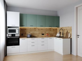 Угловой кухонный гарнитур Муссон 3200*1400 мм (Санвут) в Качканаре - kachkanar.mebel-e96.ru