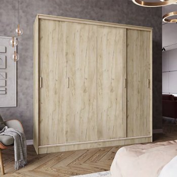 Шкаф-купе Неаполь 2200 без зеркал, крафт серый (ВНК) в Качканаре - kachkanar.mebel-e96.ru
