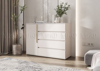 Комод 1 дверь 4 ящика (1200) Норд, кашемир (Миф) в Качканаре - kachkanar.mebel-e96.ru