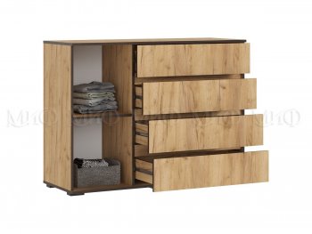 Комод 1 дверь 4 ящика (1200) Норд, дуб крафт (Миф) в Качканаре - kachkanar.mebel-e96.ru