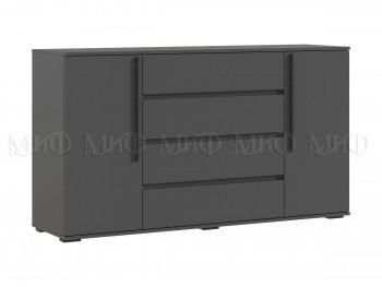 Комод 2 двери 4 ящика (1600) Норд, графит (Миф) в Качканаре - kachkanar.mebel-e96.ru