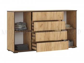 Комод 2 двери 4 ящика (1600) Норд, крафт (Миф) в Качканаре - kachkanar.mebel-e96.ru