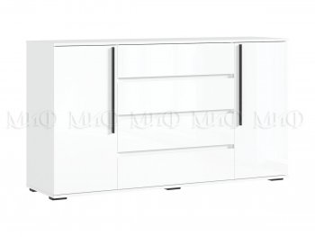 Комод 2 двери 4 ящика (1600) Норд, белый (Миф) в Качканаре - kachkanar.mebel-e96.ru
