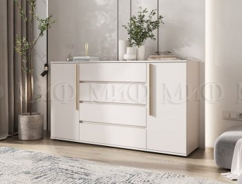 Комод 2 двери 4 ящика (1600) Норд, кашемир (Миф) в Качканаре - kachkanar.mebel-e96.ru