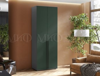 Шкаф 800 мм 2-х ств. Норд графит/изумруд (Миф) в Качканаре - kachkanar.mebel-e96.ru