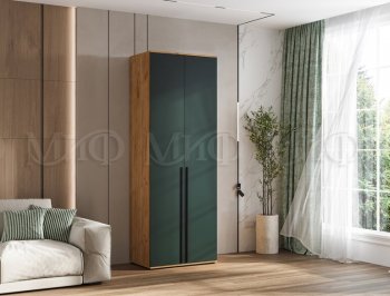 Шкаф 800 мм 2-х ств. Норд крафт/изумруд (Миф) в Качканаре - kachkanar.mebel-e96.ru