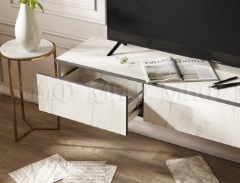Стенка Норд-2 дуб крафт белый (Миф) в Качканаре - kachkanar.mebel-e96.ru