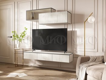Стенка Норд-2 дуб крафт белый (Миф) в Качканаре - kachkanar.mebel-e96.ru