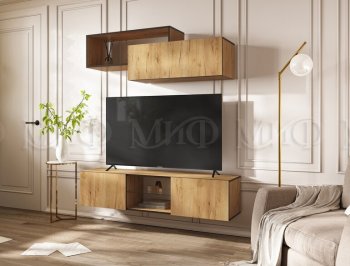 Стенка Норд-1 дуб крафт (Миф) в Качканаре - kachkanar.mebel-e96.ru