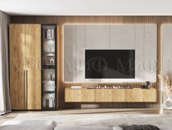 Стенка Норд дуб крафт (Миф) в Качканаре - kachkanar.mebel-e96.ru