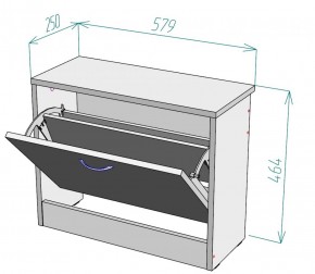 Обувница W1 (ДМ) в Качканаре - kachkanar.mebel-e96.ru