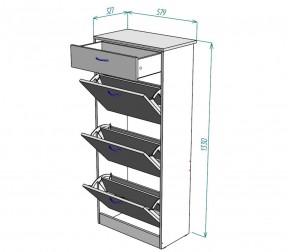 Обувница W23 (ДВ) в Качканаре - kachkanar.mebel-e96.ru