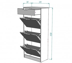 Обувница W24 (Белый) в Качканаре - kachkanar.mebel-e96.ru