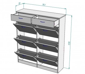 Обувница W27 (Белый) в Качканаре - kachkanar.mebel-e96.ru