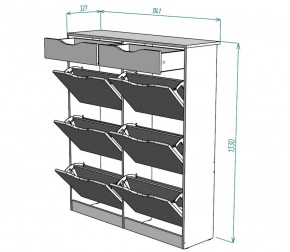 Обувница W28 (ДСС-Белый) в Качканаре - kachkanar.mebel-e96.ru