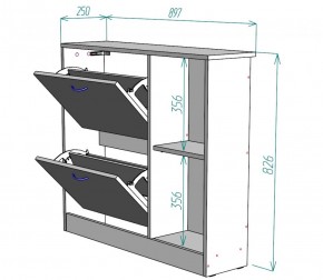 Обувница W29 (Белый) в Качканаре - kachkanar.mebel-e96.ru