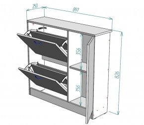 Обувница W31 (ДСС-Белый) в Качканаре - kachkanar.mebel-e96.ru