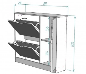 Обувница W32 (Белый) в Качканаре - kachkanar.mebel-e96.ru