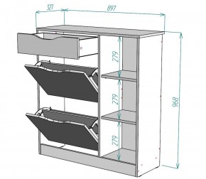 Обувница W34 (Белый) в Качканаре - kachkanar.mebel-e96.ru