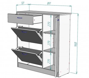 Обувница W35 (Белый) в Качканаре - kachkanar.mebel-e96.ru