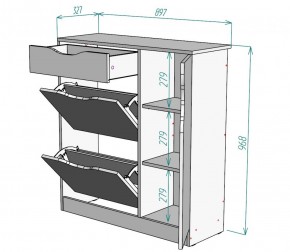 Обувница W36 (Белый) в Качканаре - kachkanar.mebel-e96.ru