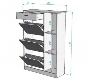 Обувница W41 (Белый) в Качканаре - kachkanar.mebel-e96.ru