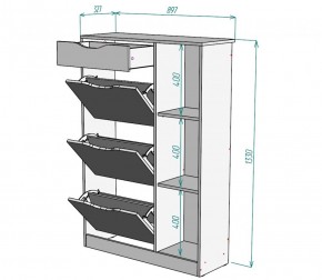 Обувница W42 (Белый) в Качканаре - kachkanar.mebel-e96.ru