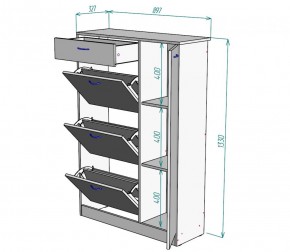 Обувница W43 (Белый) в Качканаре - kachkanar.mebel-e96.ru