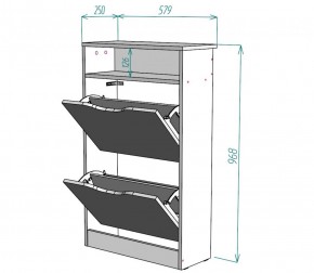 Обувница W6 (Белый) в Качканаре - kachkanar.mebel-e96.ru