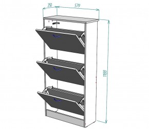 Обувница W7 (Белый) в Качканаре - kachkanar.mebel-e96.ru