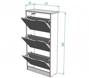 Обувница W8 (Белый) в Качканаре - kachkanar.mebel-e96.ru