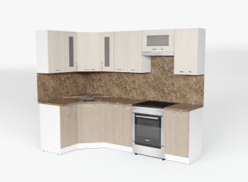Кухонный гарнитур Ольга оптима 1 1300х2500 мм (Герда) в Качканаре - kachkanar.mebel-e96.ru