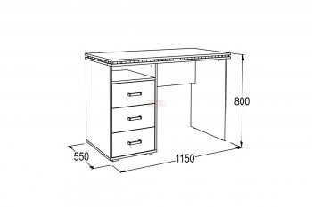 Письменный стол Ольга-13 в Качканаре - kachkanar.mebel-e96.ru