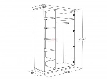 Шкаф 1500 мм Ольга-18 в Качканаре - kachkanar.mebel-e96.ru