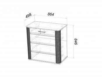 Комод Ольга-2 в Качканаре - kachkanar.mebel-e96.ru