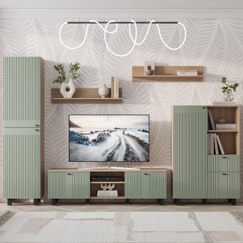 Тумба под ТВ Олива ТБ-09 эвкалипт софт (БТС) в Качканаре - kachkanar.mebel-e96.ru