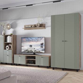 Тумба под ТВ Олива ТБ-09 эвкалипт софт (БТС) в Качканаре - kachkanar.mebel-e96.ru